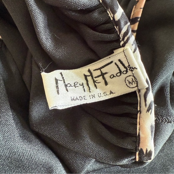 VTG 80s Mary McFadden Black Maxi Shift Dress Witchy Vampire Whimsigoth Medium - Picture 6 of 7